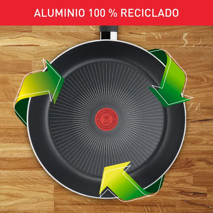 Set 2 Sartenes Tefal Dark Essential 24+28 cm — Antiadherente Negro para Todo Tipo de Cocina