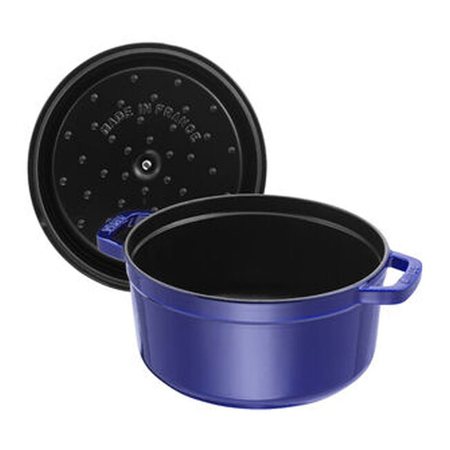 Cocotte Redonda de Hierro Fundido - Azul Oscuro