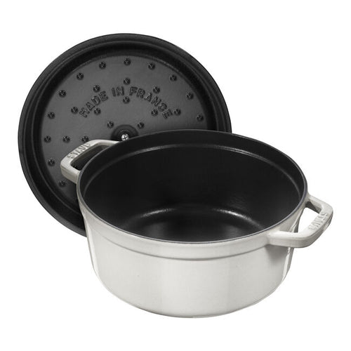 Cocotte Redonda de Hierro Fundido - Blanco Trufa