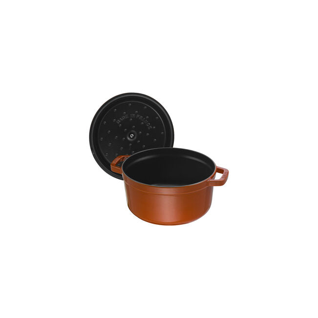 Cocotte Redonda de Hierro Fundido - Canela
