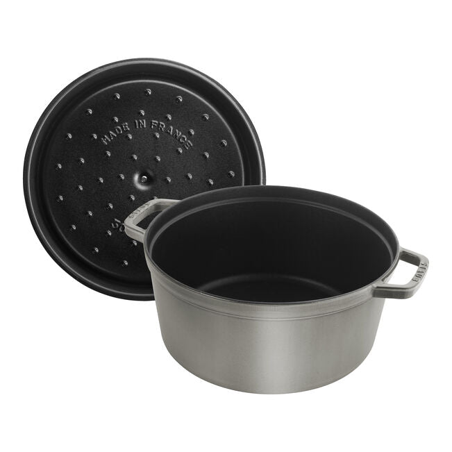 Cocotte Redonda de Hierro Fundido - Gris Grafito