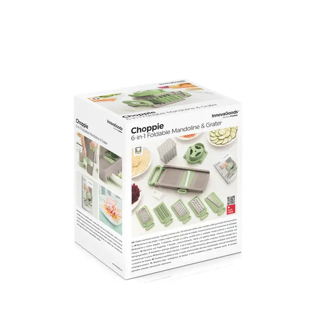 Mandolina Rallador 6 en 1 Choppie InnovaGoods — Corta, Ralla y Lamina en Segundos