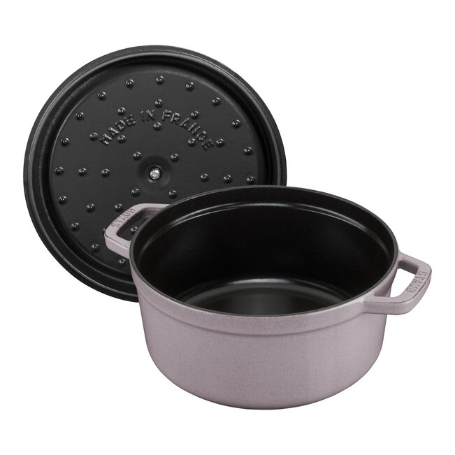 Cocotte Redonda de Hierro Fundido - Rosa Cerezo